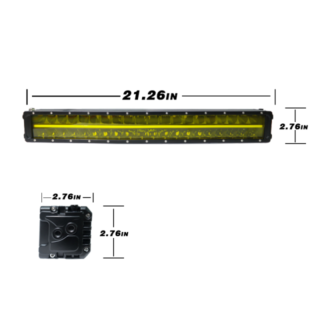 Car LED Spotlight Work Light Bar 2 Row Offroad Light Bars for SUV 4X4 Off Road Lada Niva Yellow LED Work Light Lamp