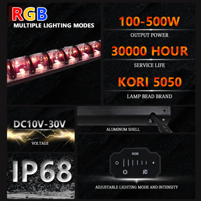 Multifunctional Evolve RGB Light Bar Offroad 32 Inch LED Light bar Adapt Led Light Bars