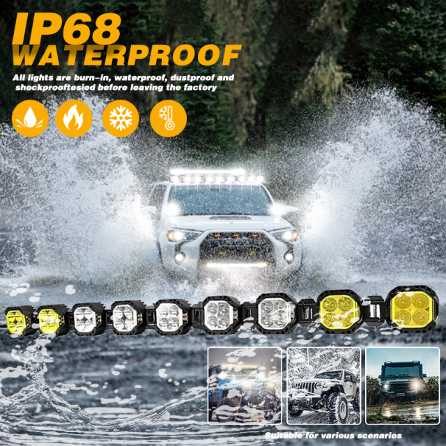 LED Pod Linkable Off-Road Light Bar Kit for UTV ATV Jeep