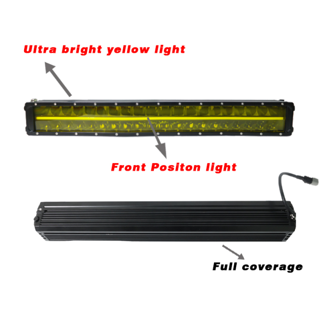Car LED Spotlight Work Light Bar 2 Row Offroad Light Bars for SUV 4X4 Off Road Lada Niva Yellow LED Work Light Lamp