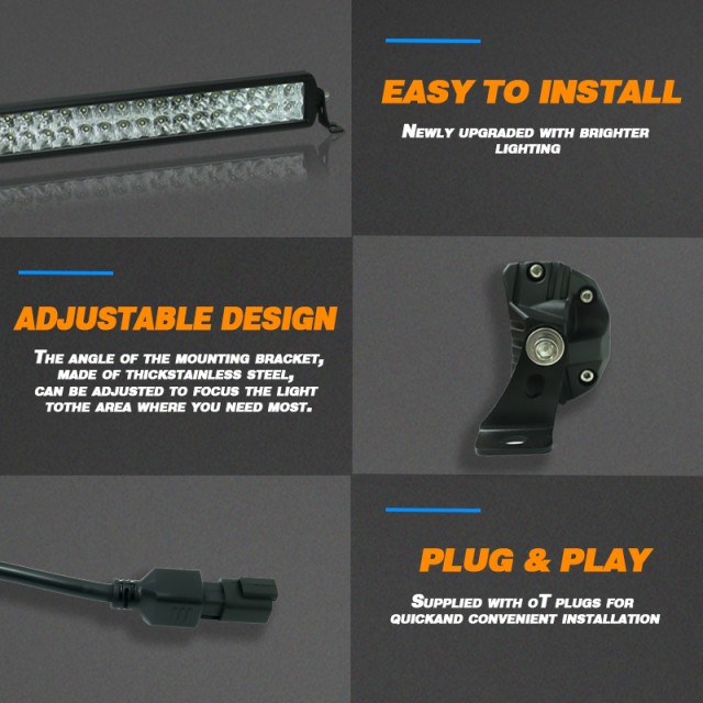 22 Inch Auto Parts Accessories Barra Led Hilites Offroad Truck 4x4 Black Splicing Modular Led Light Bar Off Road