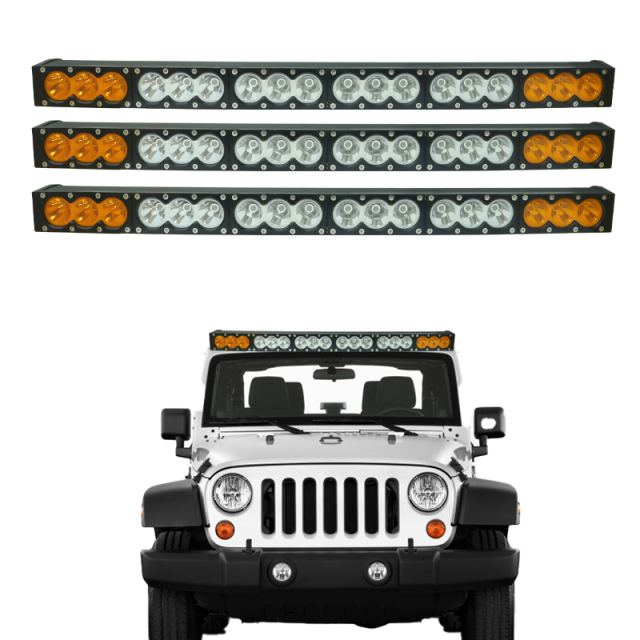 White Amber Dual Color Offroad Led Bar 32 Inch Combo Spot Flood 180W Universal 12V 24V Car Auxiliary Lighting Led Work Light Bar
