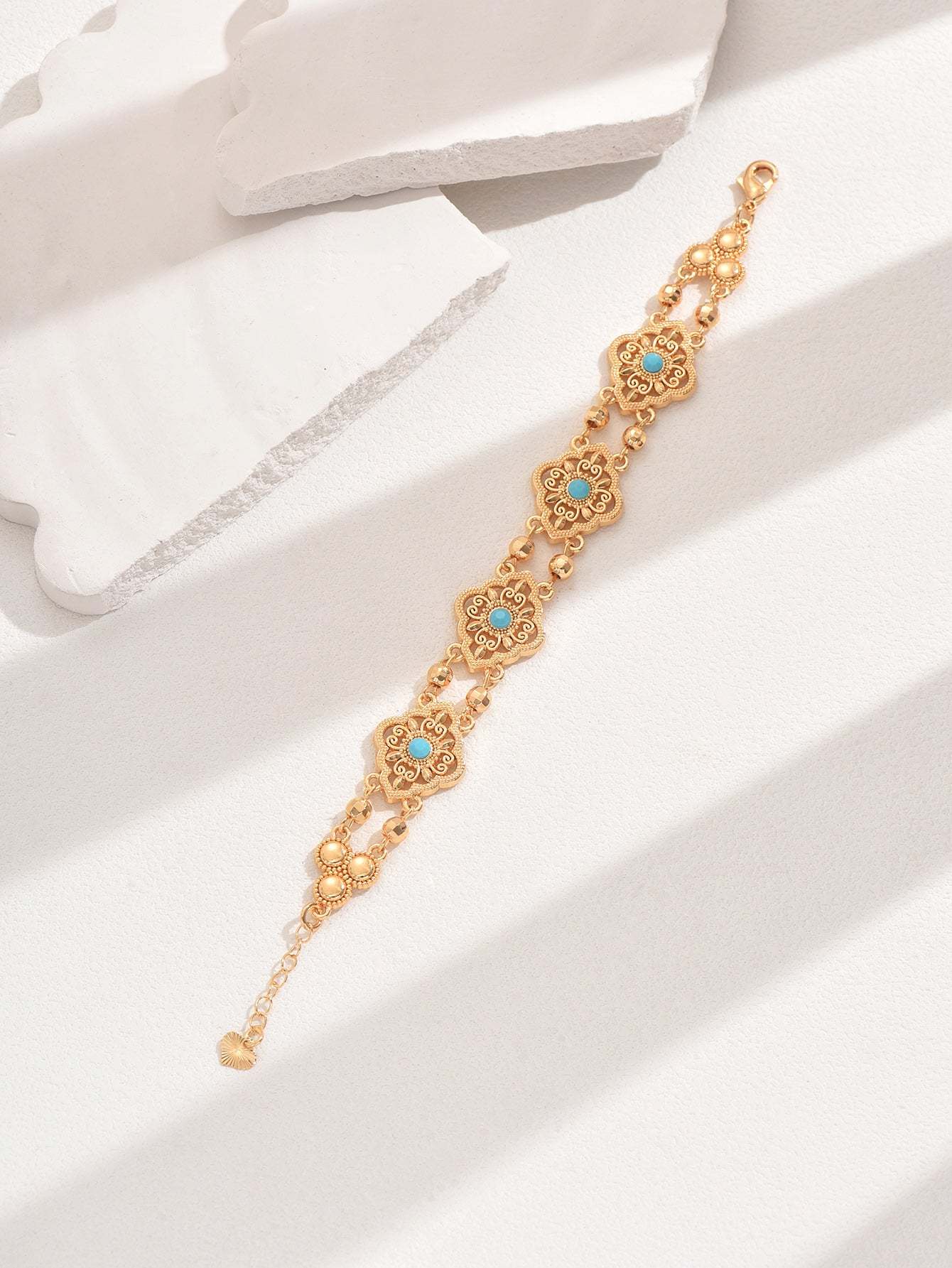 18K Gold Plated一件欧美时尚复古流行简约通勤女式手环创意可调节手链手饰
