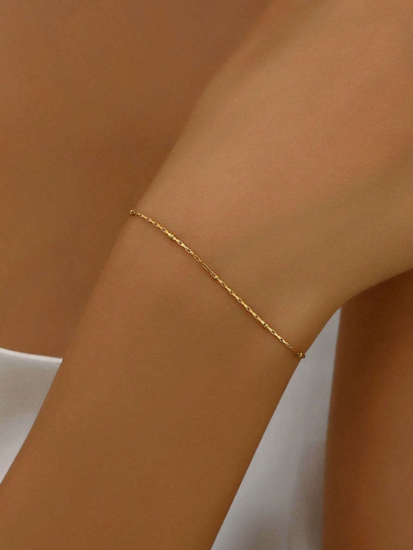 18K Gold Plated一件复古个性百搭通勤简约时尚女款手链