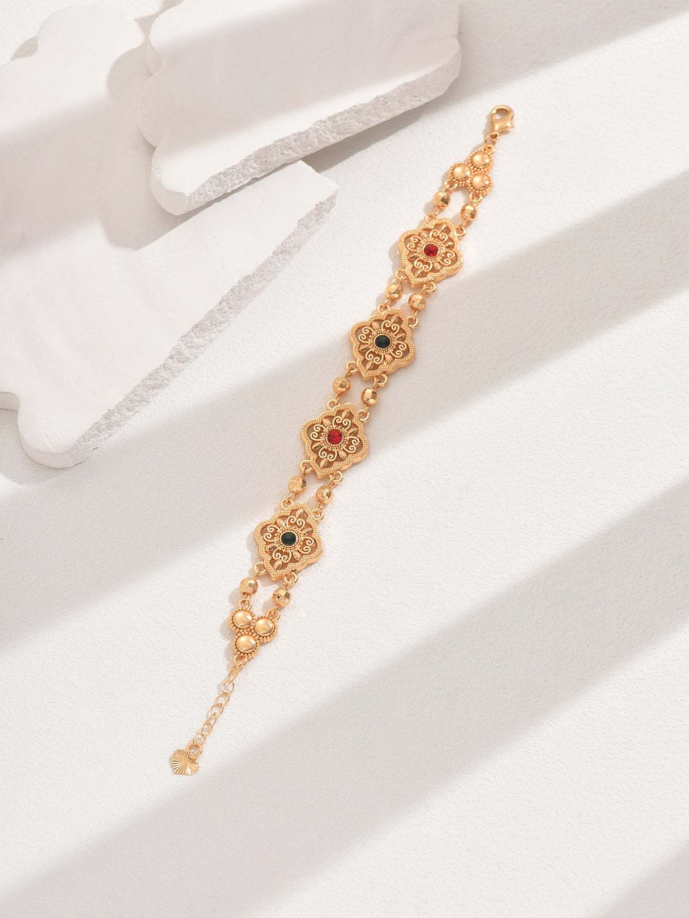 18K Gold Plated一件欧美时尚复古流行简约通勤女式手环创意可调节手链手饰