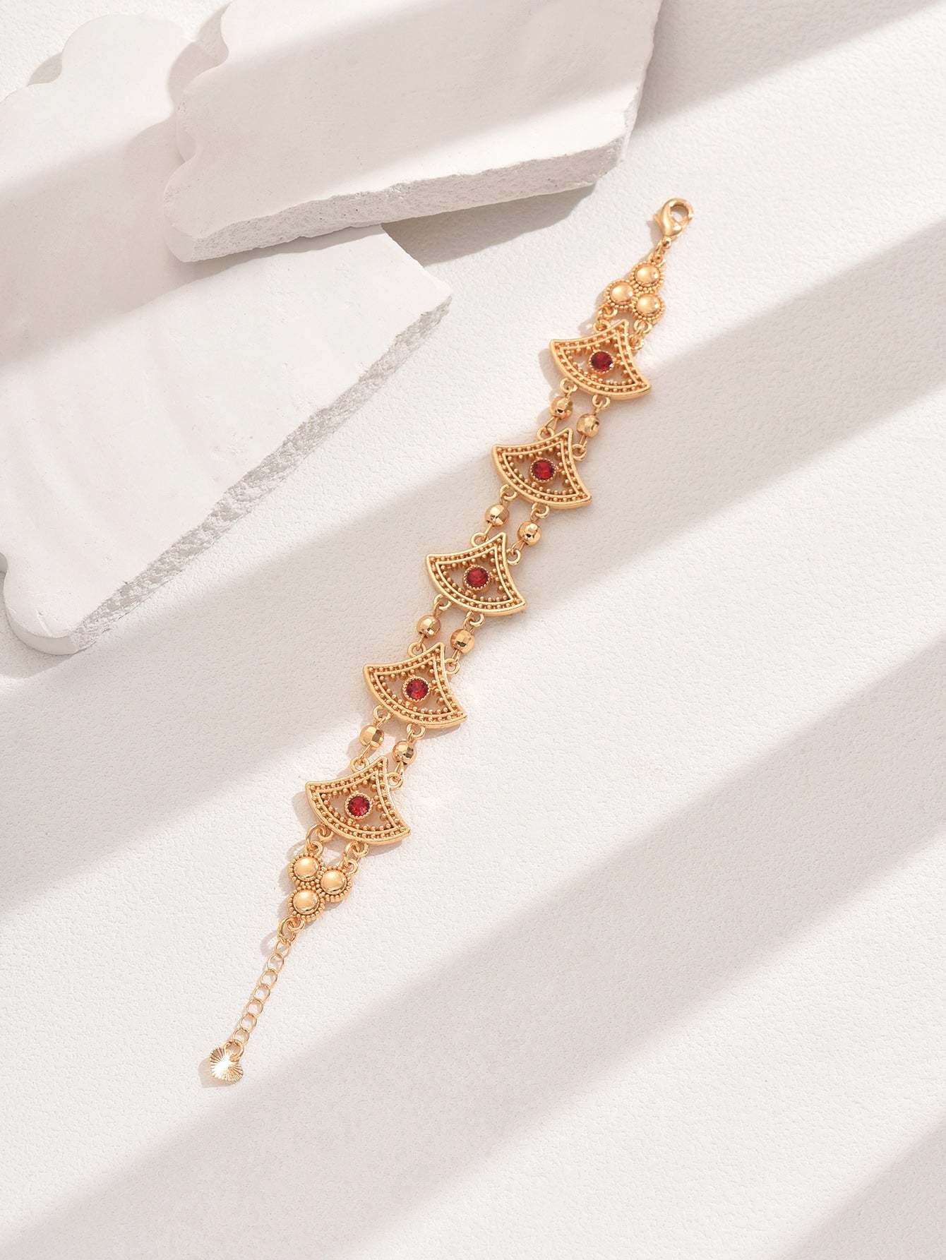 18K Gold Plated一件欧美时尚复古流行简约通勤女式手环创意可调节手链手饰
