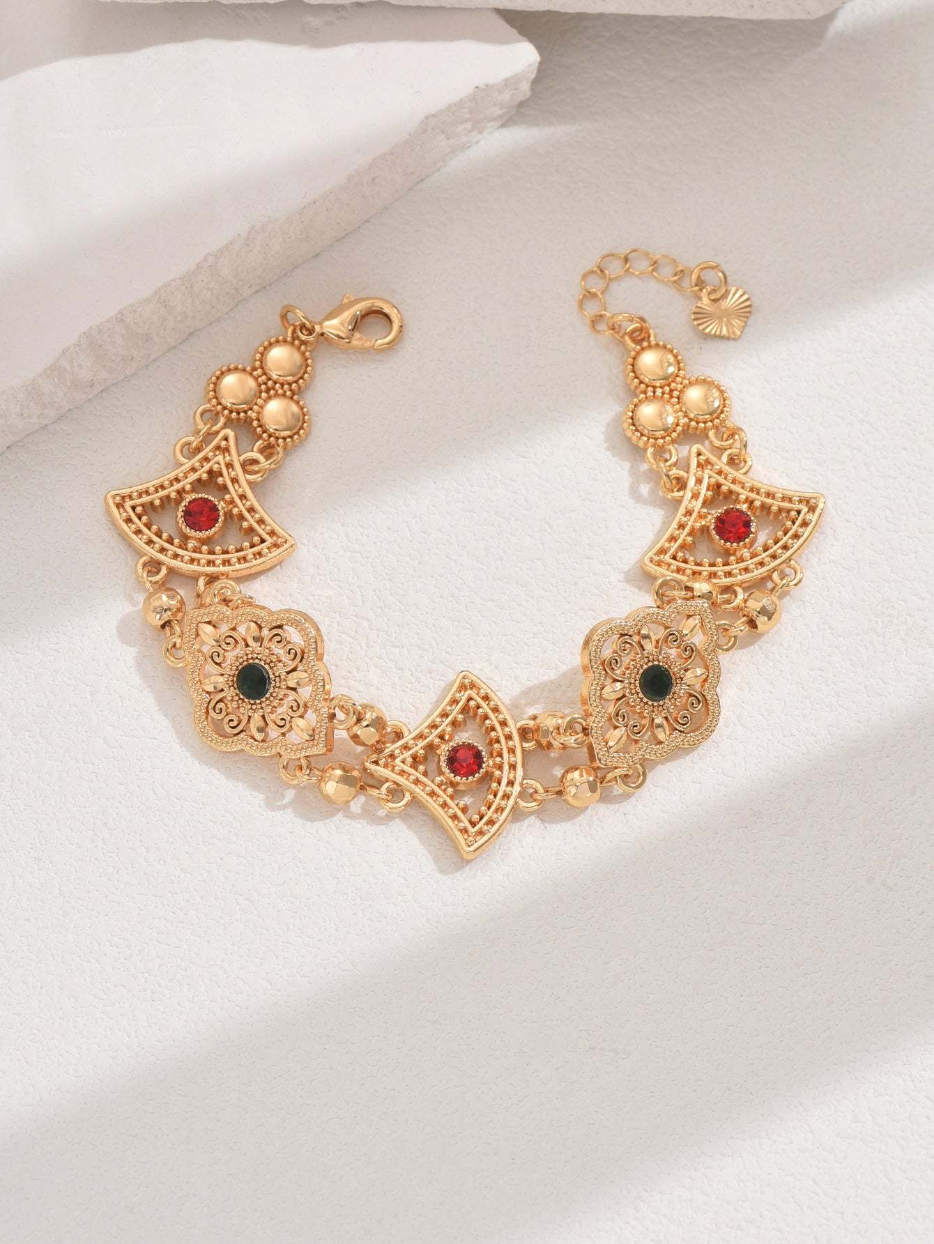 18K Gold Plated一件欧美时尚复古流行简约通勤女式手环创意可调节手链手饰