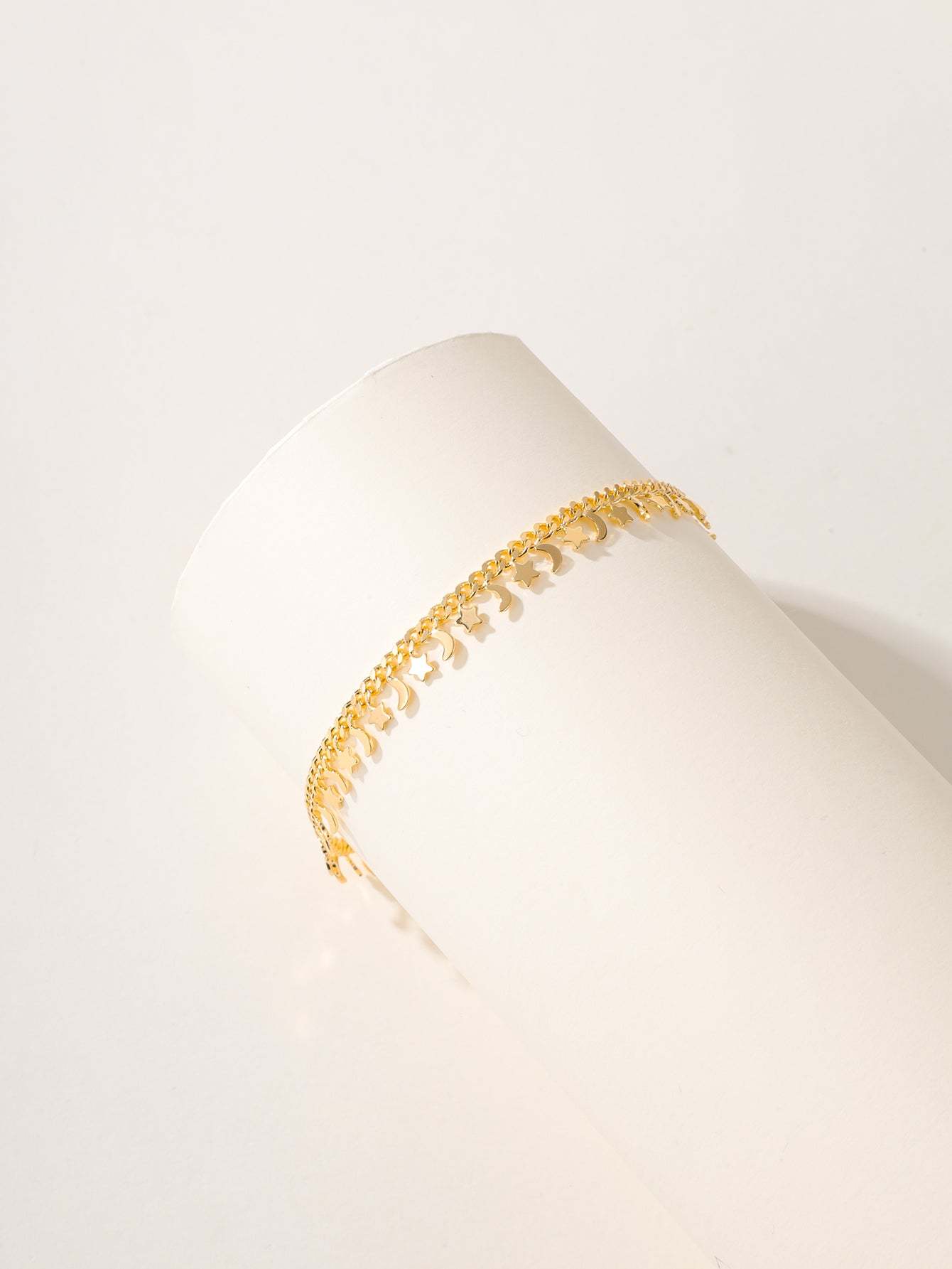 18K Gold Plated 一件时尚简约精致复古沙滩气质百搭可调节休闲通勤女士脚链