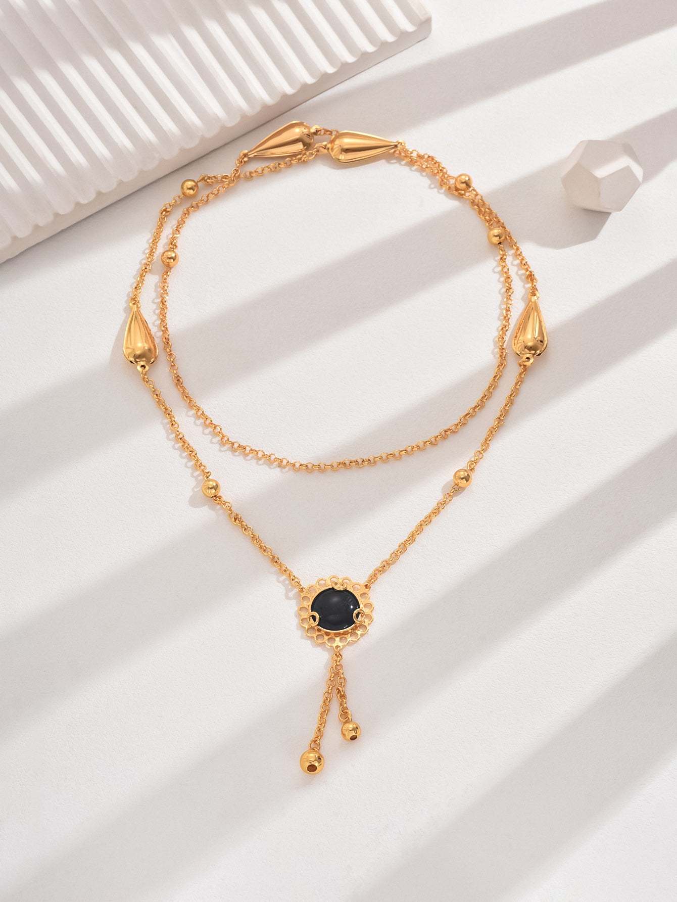 18K Gold Plated 一件复古精致经典大气百搭时尚欧美度假风女款吊坠项链饰品