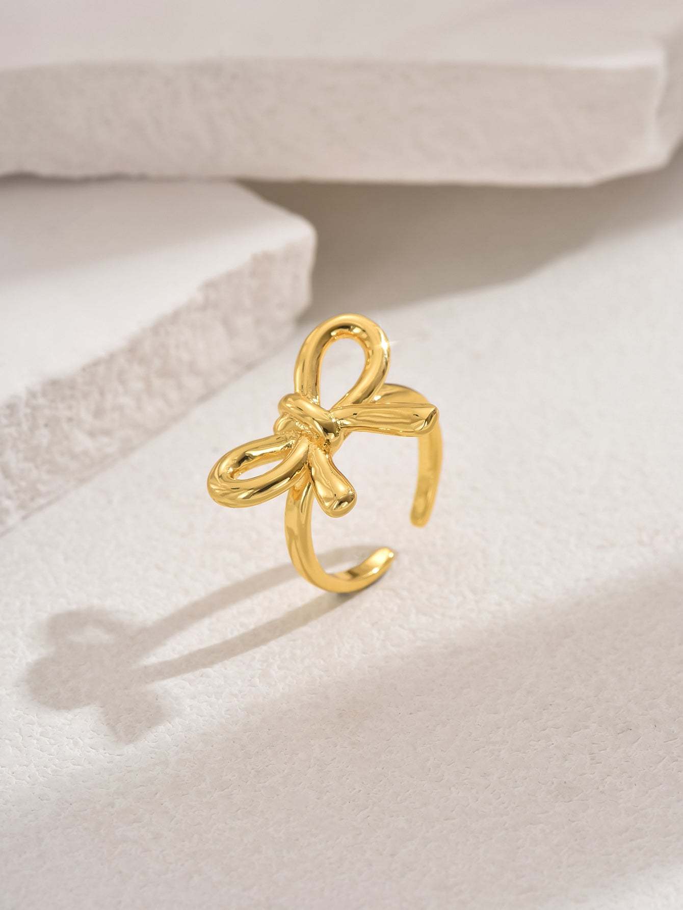 18K Gold Plated一件欧美时尚大气精致奢华吉祥戒指开口女戒镂空首饰品