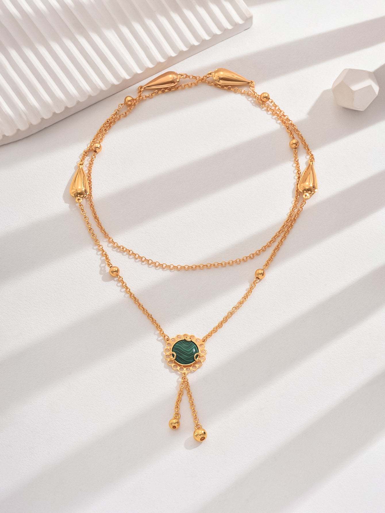 18K Gold Plated 一件复古精致经典大气百搭时尚欧美度假风女款吊坠项链饰品