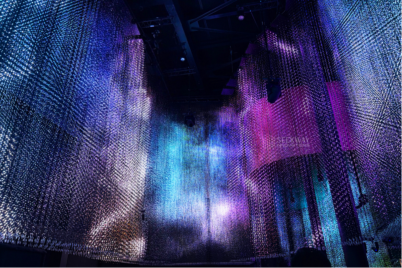 irrational love concept of lighting installation of pulsaion project in France Pavilion