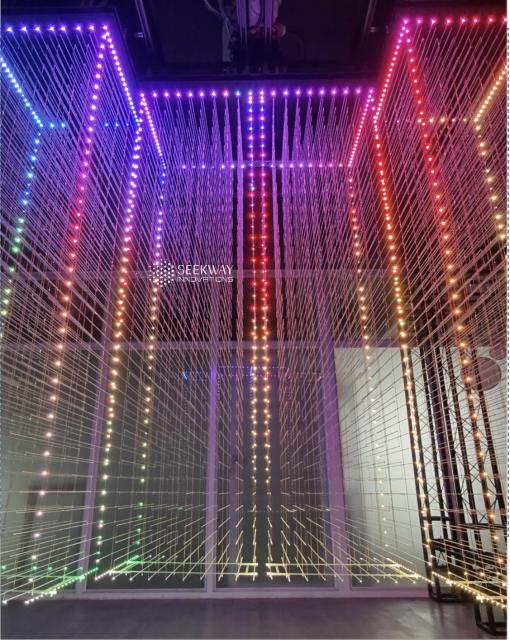 Seekway qGrid 3D kinetic volumetric led display, suitbale for museum/exhibition/commercial/stage lighting