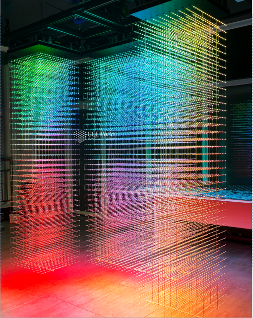 Seekway qGrid 3D kinetic volumetric led display, suitbale for museum/exhibition/commercial/stage lighting