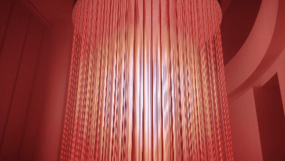 Light installation at NMACC Mumbai
