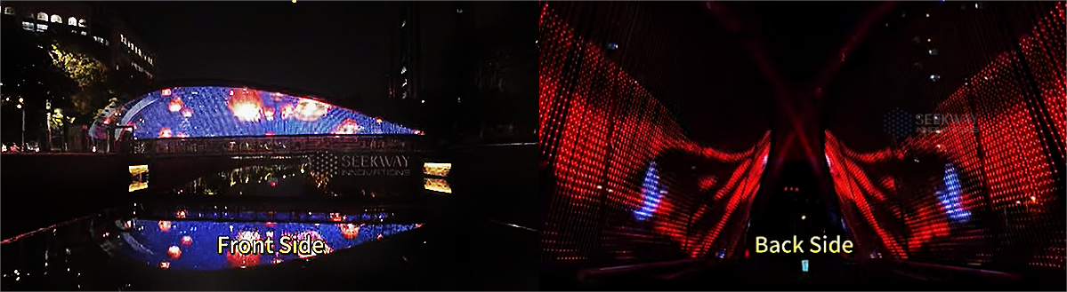 Seekway LED Linear Transparent Display, dual-sided independent control