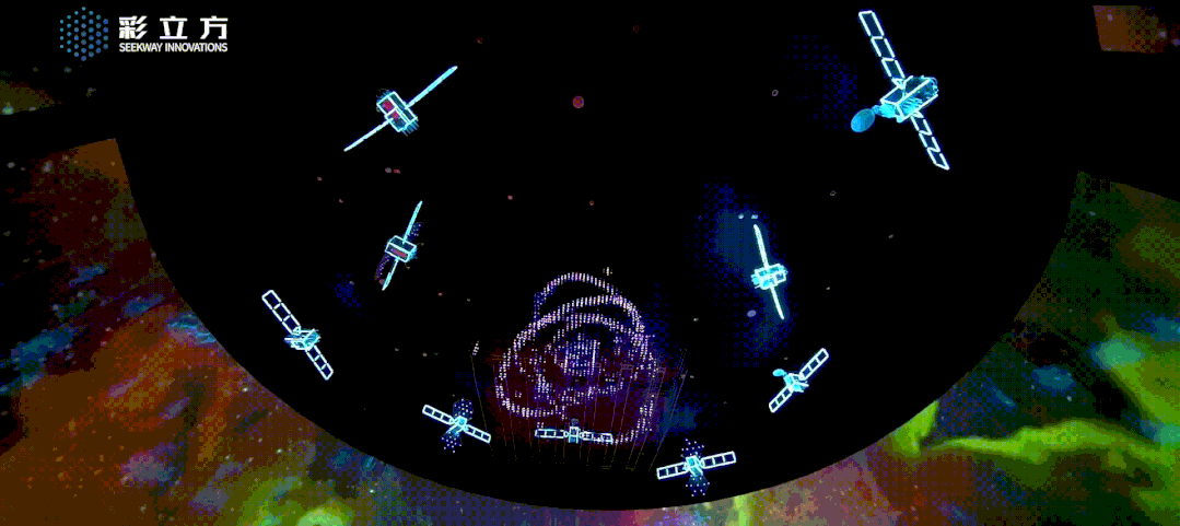 Immersive light show for large-scale scenes