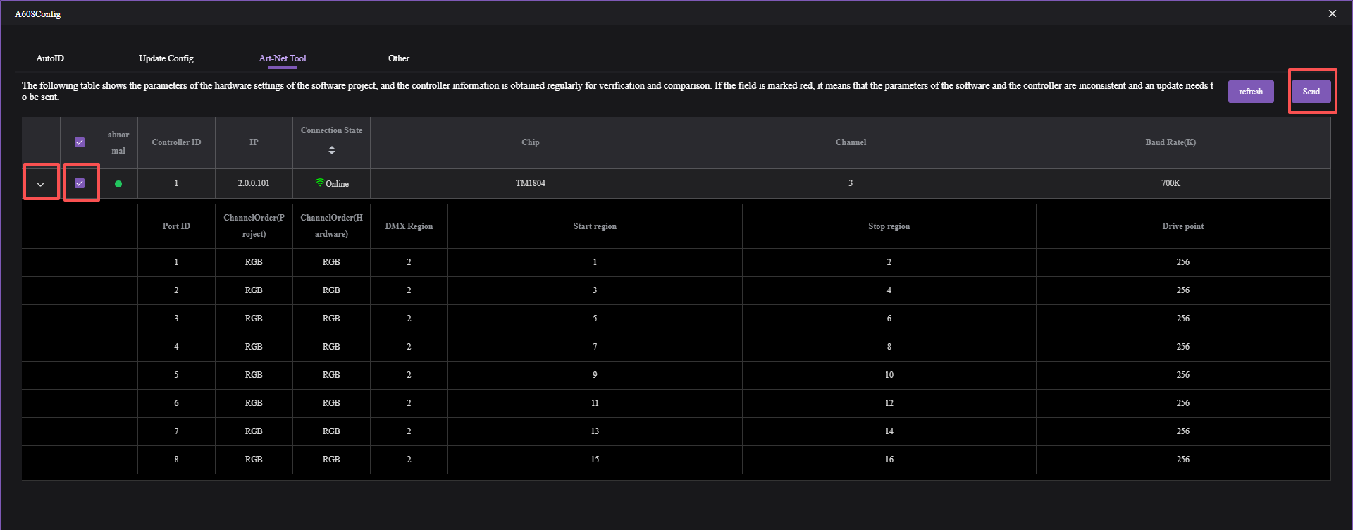 Detect the Controller (Art-Net Tool)