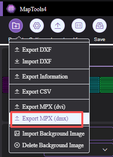 Export MPX File from Map Tool