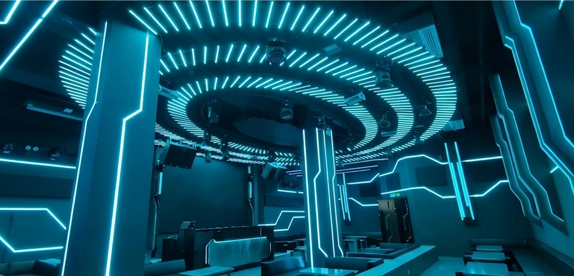 KTV corridor pixel neon lighting project real effect