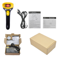 HENCODES HC-6902 Scanner de codes-barres 2D portable avec câble USB pour règlement en caisse