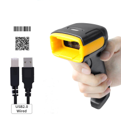 Escáner de código de barras 2D portátil HENCODES HC-1988 con cable USB que funciona con cajeros POS Android/Windows