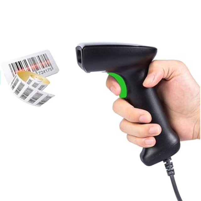HENCODES HC-1919U Handheld 2D Barcode QR Code Scanner Wired USB for Stores Cashier Settlement