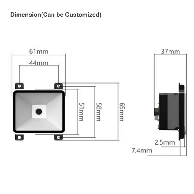 HENCODES HC-7120 2D Barcode Scan Module for Kiosk Reading 1D Barcodes 2D QR Codes on Phone Screen