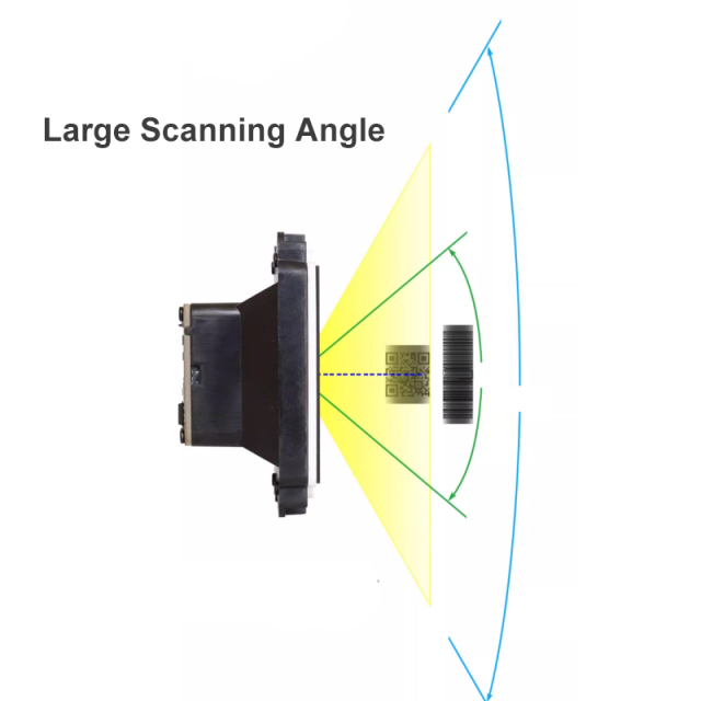 HENCODES HC-7120 2D Barcode Scan Module for Kiosk Reading 1D Barcodes 2D QR Codes on Phone Screen