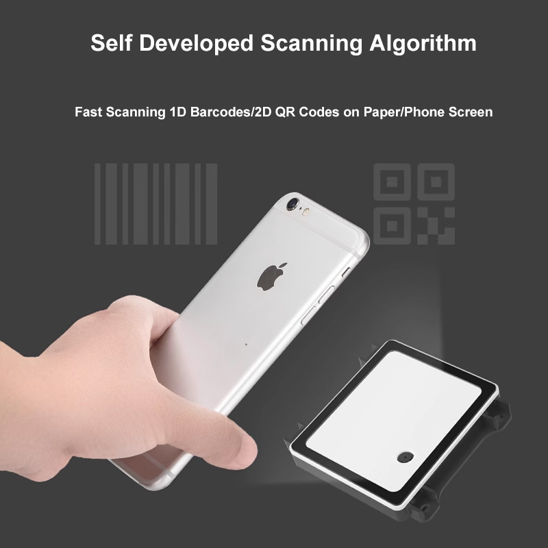 HENCODES HC-7120 2D Barcode Scan Module for Kiosk Reading 1D Barcodes 2D QR Codes on Phone Screen