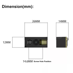 HENCODES HC-6800 2D Barcode Scan Module Reading 1D Barcodes 2D QR Codes on Paper and Phone Screen