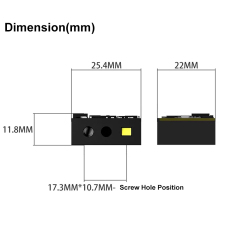 HENCODES HC-7030 2D Barcode Scan Module Reading 1D Barcodes 2D QR Codes on Paper and Phone Screen
