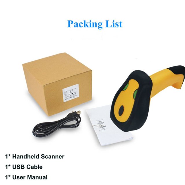 HENCODES HC-6200 Handheld 2D Barcodes QR Codes DPM Codes Reader Wired USB cable