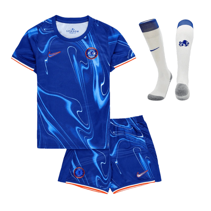 2024-25 Kids Chelsea Custom Home Full Soccer Kits 1:1 Thai Quality