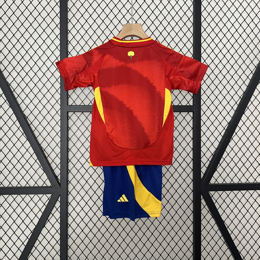 24/25 kids Spain home Jersey Kits(Jersey+Shorts) 1:1 Thai Quality