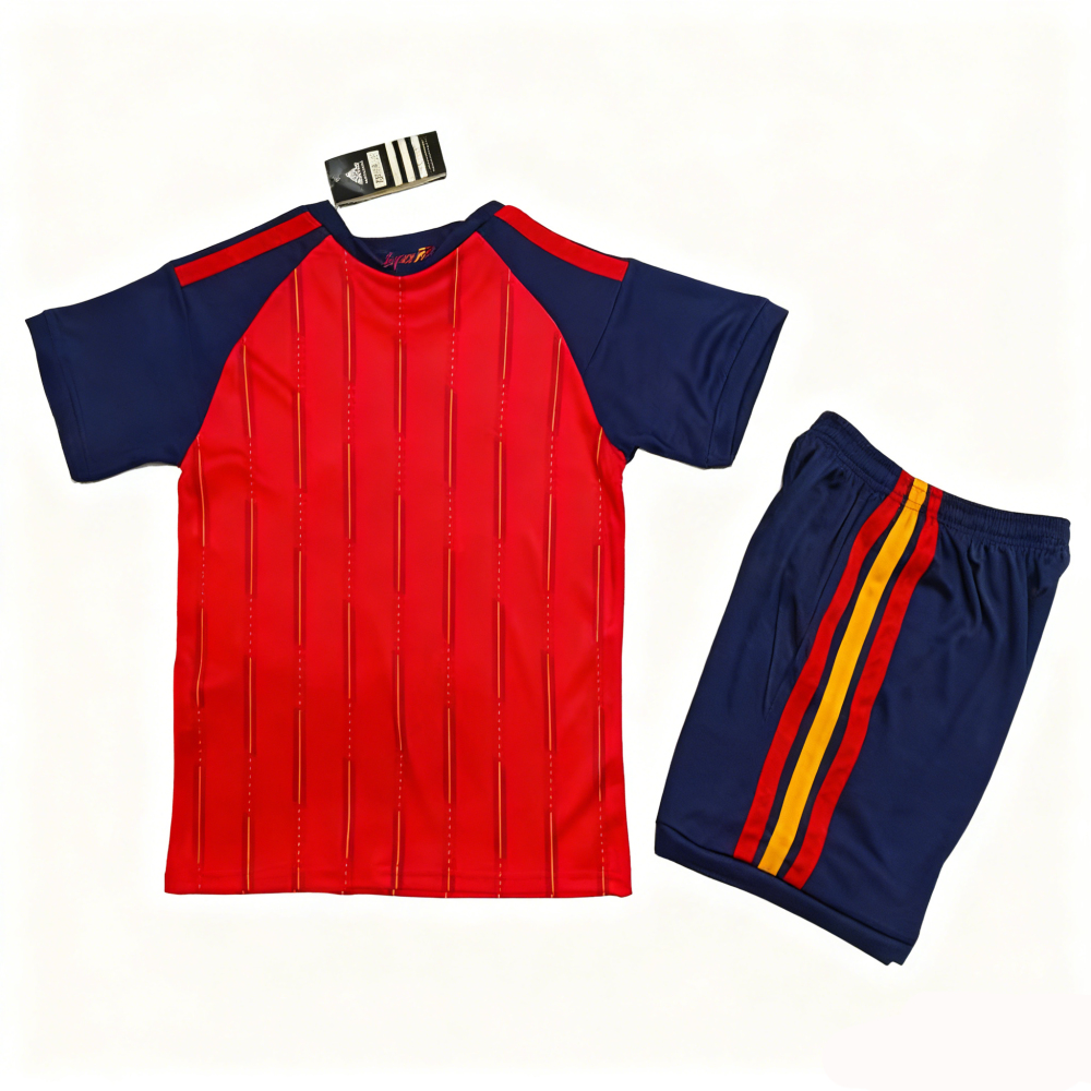 26/27 kids Spain home Jersey Kits(Jersey+Shorts) 1:1 Thai Quality