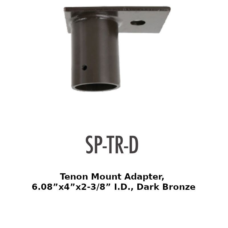 SP-TR-D Tenon Mount Adapter,6.08"x4"x2-3/8”1.D., Dark Bronze