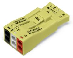 Luminaire disconnect connector; 3-pole; yellow