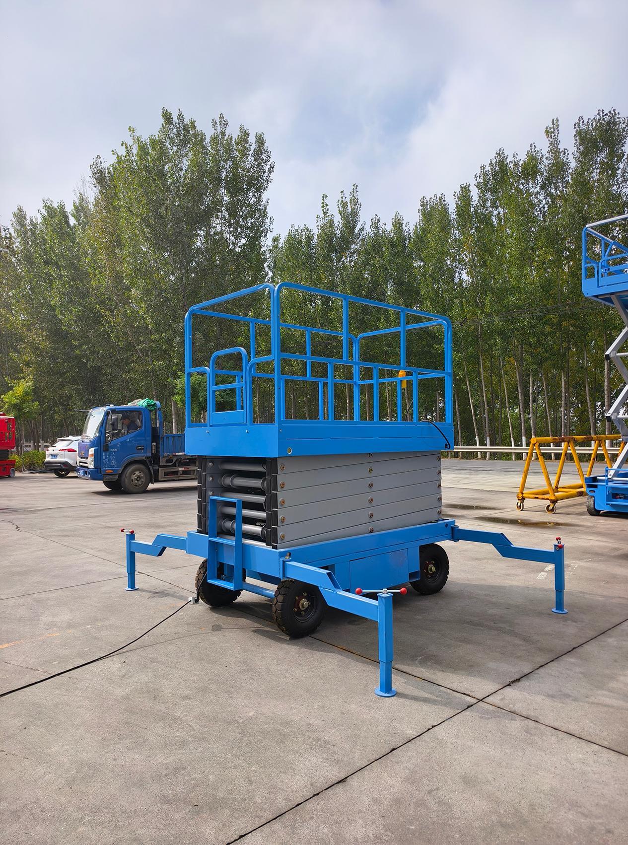 Manual walking mobile scissor lifting patform lift table,Manufacturer of Skid Steer Attachments, Forestry Mulcher, Remote Control Lawn Mower ...
