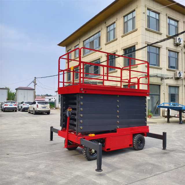 Auxiliary walking aerial work scissor lift platform,Manufacturer of Skid Steer Attachments, Forestry Mulcher, Remote Control Lawn Mower ...