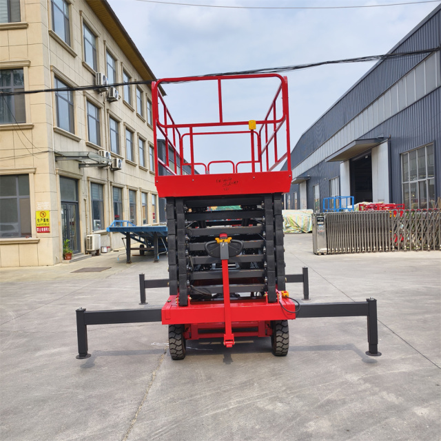 Auxiliary walking aerial work scissor lift platform,Manufacturer of Skid Steer Attachments, Forestry Mulcher, Remote Control Lawn Mower ...