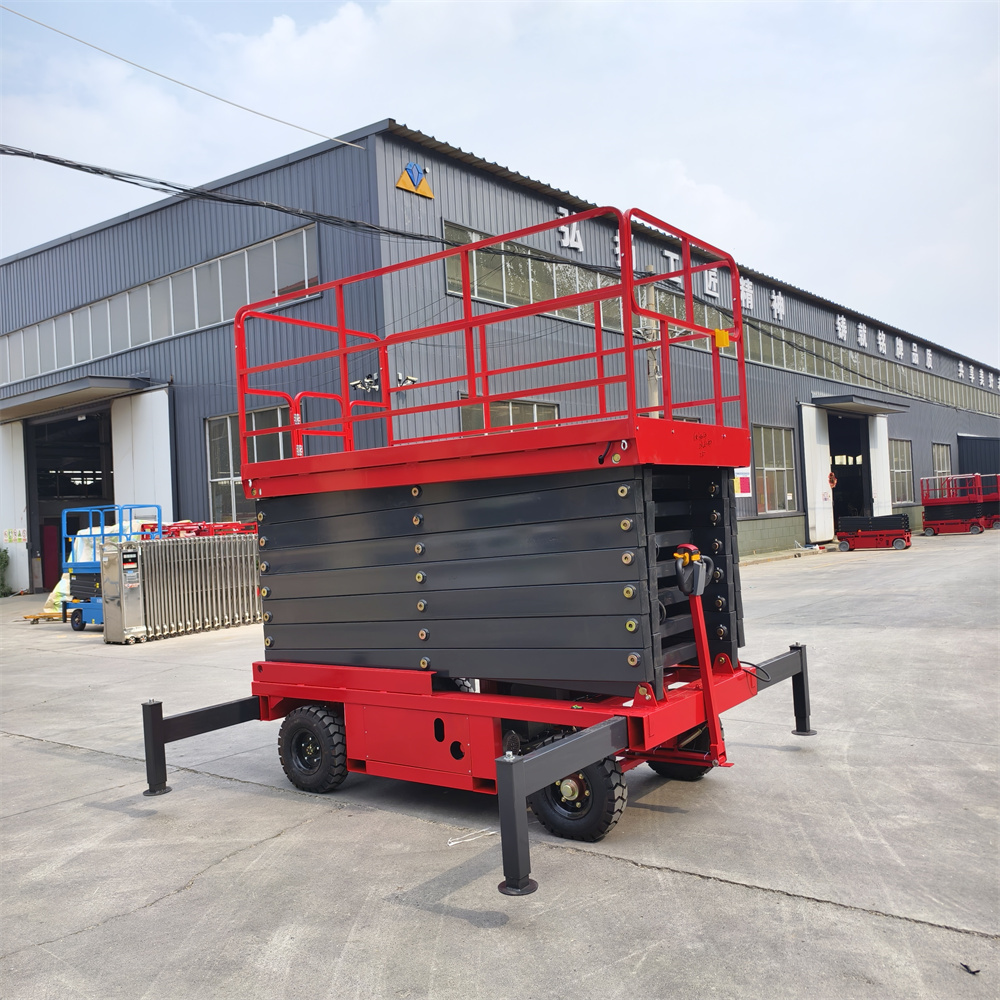 Auxiliary walking aerial work scissor lift platform,Manufacturer of Skid Steer Attachments, Forestry Mulcher, Remote Control Lawn Mower ...