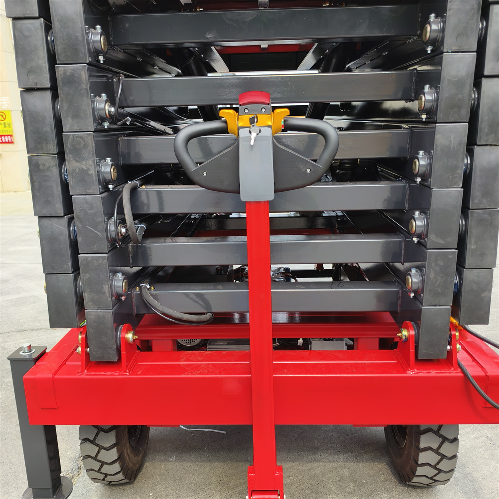 Auxiliary walking aerial work scissor lift platform,Manufacturer of Skid Steer Attachments, Forestry Mulcher, Remote Control Lawn Mower ...