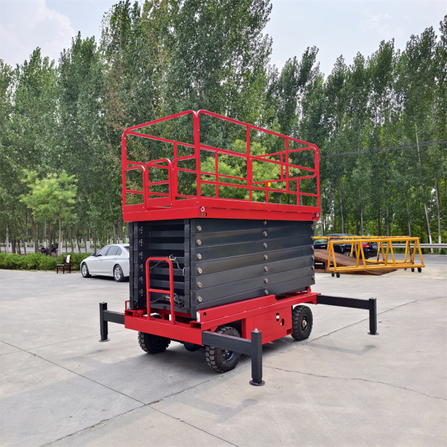 Auxiliary walking aerial work scissor lift platform,Manufacturer of Skid Steer Attachments, Forestry Mulcher, Remote Control Lawn Mower ...