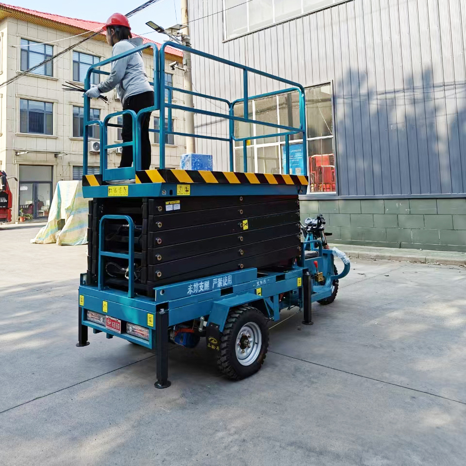 electric vehicle-mounted scissor lift platform,Manufacturer of Skid Steer Attachments, Forestry Mulcher, Remote Control Lawn Mower ...