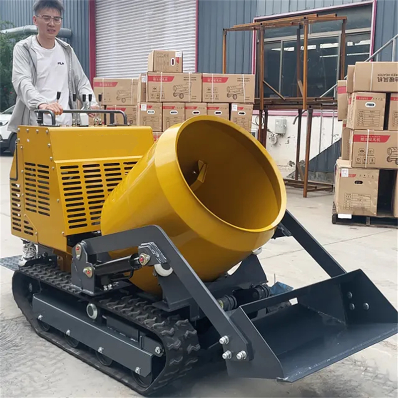 Crawler type small self-loading concrete mixer,Manufacturer of Skid Steer Attachments, Forestry Mulcher, Remote Control Lawn Mower ...