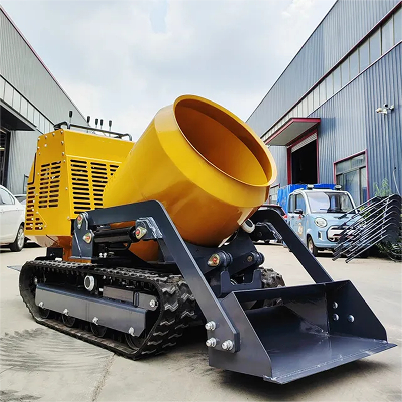 Crawler type small self-loading concrete mixer,Manufacturer of Skid Steer Attachments, Forestry Mulcher, Remote Control Lawn Mower ...
