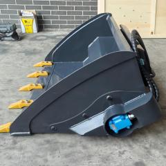 Hydraulic Bucket With Soil Conditioner for Full Mini Skid Steer Loader,Manufacturer of Skid Steer Attachments, Forestry Mulcher, Remote Control Lawn Mower ...