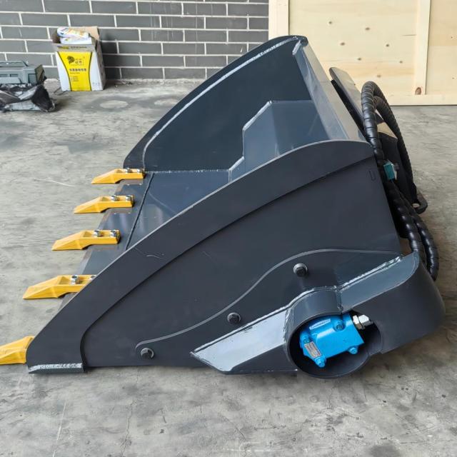 Hydraulic Bucket With Soil Conditioner for Full Mini Skid Steer Loader,Manufacturer of Skid Steer Attachments, Forestry Mulcher, Remote Control Lawn Mower ...