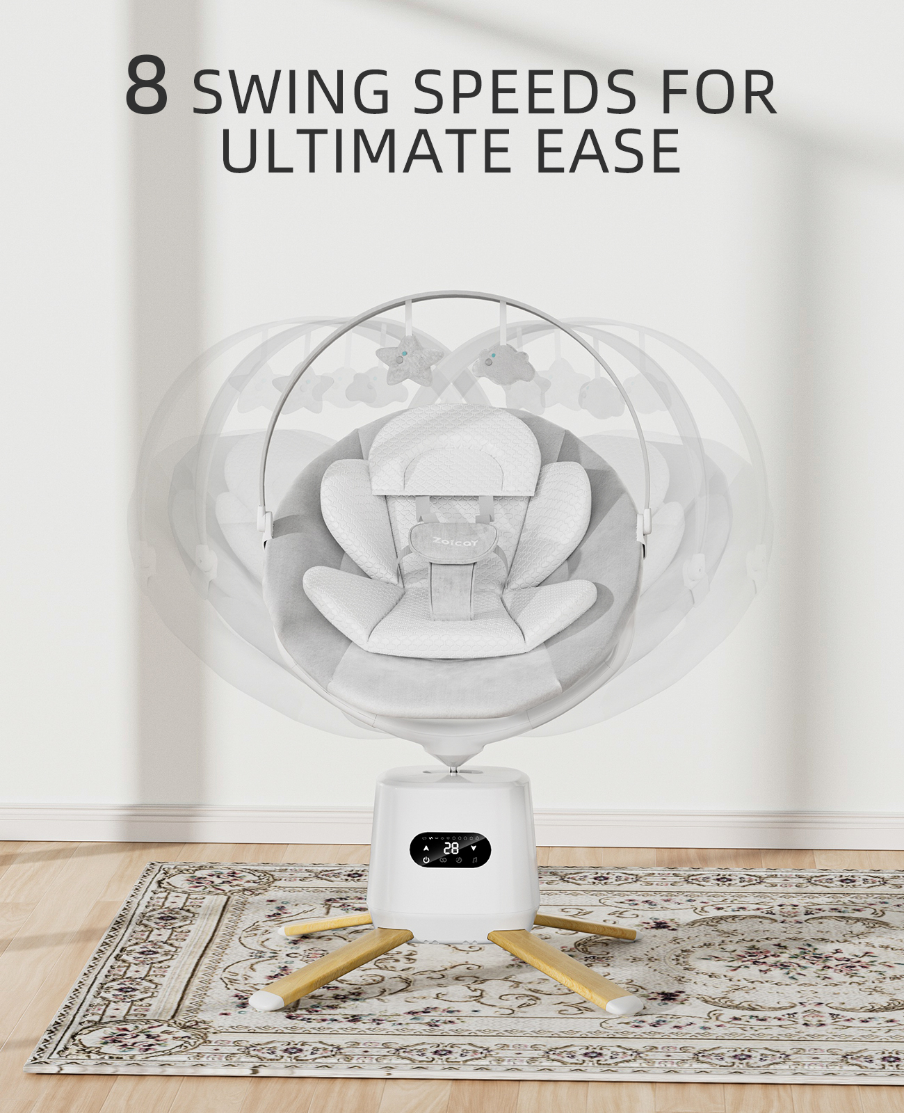 Zoicay Electric Baby Swing - S1000 (White)